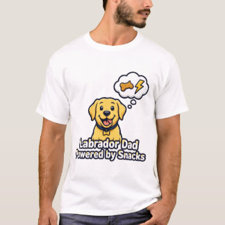Camiseta Papá de Labrador con Energía gracias a Snacks