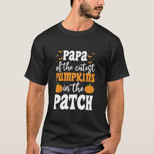 Camiseta Papá De Las Calabazas Más Cuidadosas En La Hallowe (Anverso)