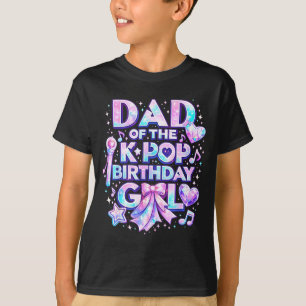 Camiseta Papá de las chicas de cumpleaños de k-pop música c