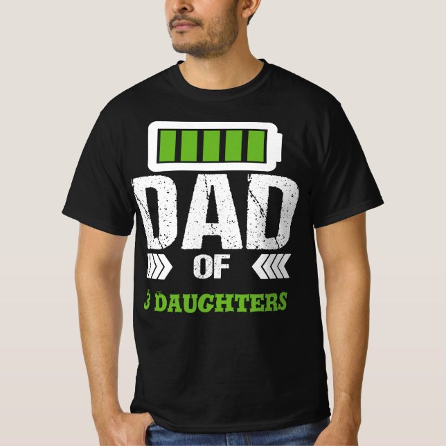 Camiseta Papá De Las Hijas Chicas. (Anverso)
