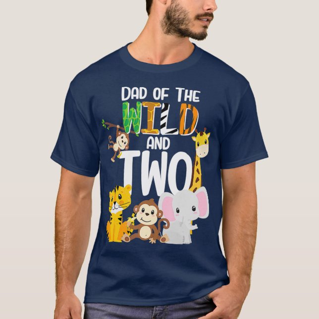 Camiseta Papá de lo salvaje y dos temas del zoológico cumpl (Anverso)