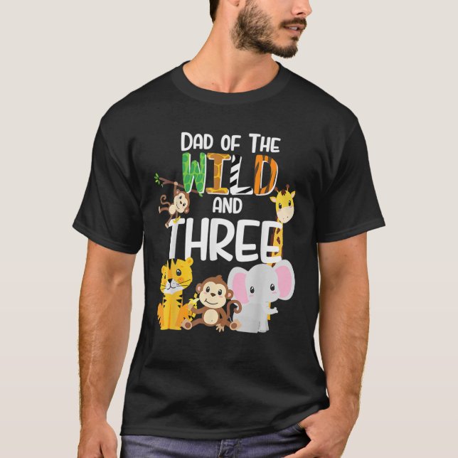 Camiseta Papá De Lo Salvaje Y El Tema De Tres Zoológicos Cu (Anverso)
