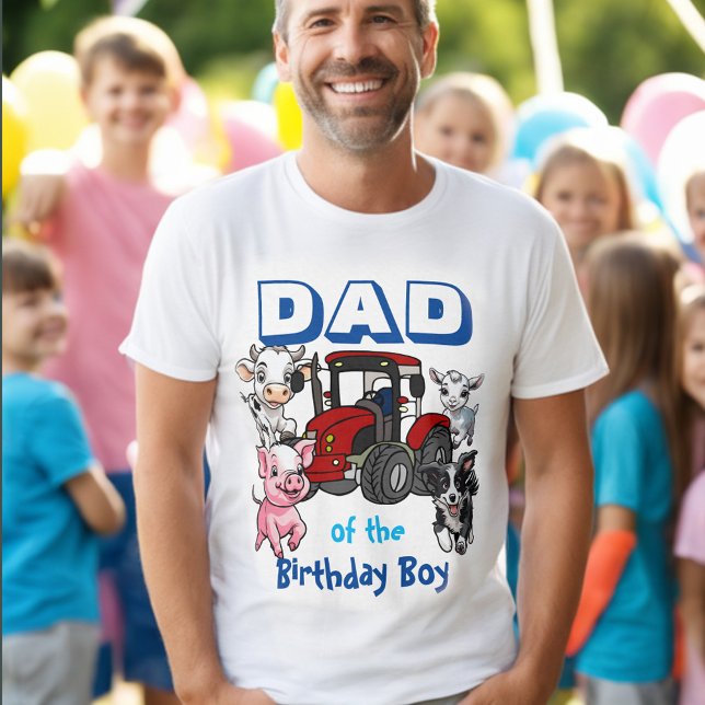 Camiseta Papá de los animales de granja de cumpleaños (Subido por el creador)