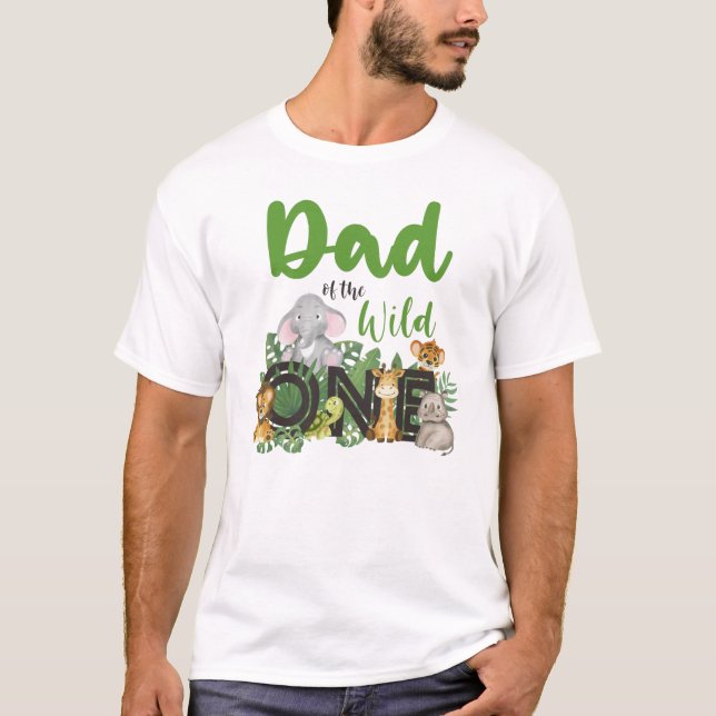 Camiseta Papá de los animales salvajes del zoológico Safari (Anverso)
