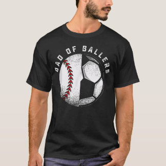Camiseta Papá De Los Atletas Padre Hijo Fútbol Béisbol Juga