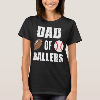 Camiseta Papá De Los Ballers Es Divertido Papá De Béisbol