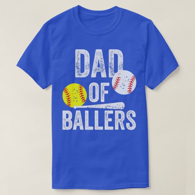 Camiseta Papá de los Ballers es un padre gracioso del béisb (Diseño del anverso)