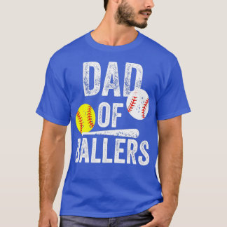 Camiseta Papá de los Ballers es un padre gracioso del béisb