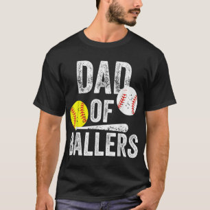 Camiseta Papá de los Ballers es un padre gracioso del béisb