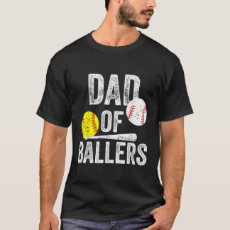 Camiseta Papá de los Ballers es un padre gracioso del béisb