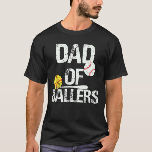 Camiseta Papá de los Ballers, papá de un jugador de béisbol