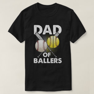 Camiseta Papá de los Ballers, papá de un jugador de béisbol