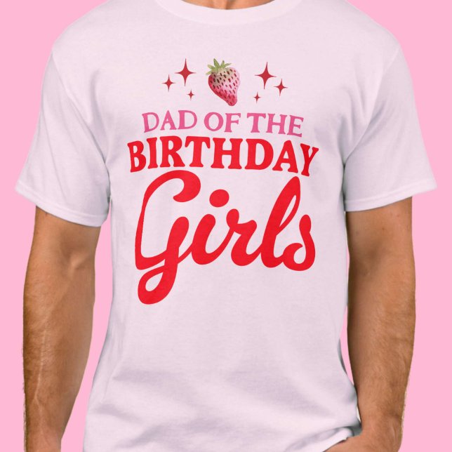 Camiseta Papá de los Chicas de cumpleaños gemelos cumpleaño (Dad of The Birthday Girls Twins Joint Birthday T-Shirt)