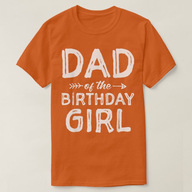 Camiseta Papá de los Chicas de cumpleaños Tie Dye Padres Dí (Diseño del anverso)