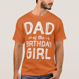 Camiseta Papá de los Chicas de cumpleaños Tie Dye Padres Dí