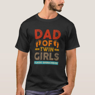 Camiseta Papá De Los Chicas Gemelos Clásico Sobreviviente