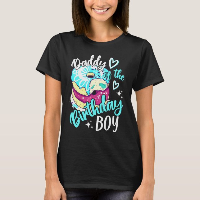 Camiseta Papá de los chicos de cumpleaños Donut fiesta de c (Anverso)