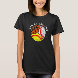 Camiseta Papá de los cracks Béisbol Softbol Baloncesto