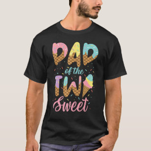 Camiseta Papá De Los Dos Dulces Crema De Hielo Chica De Cum