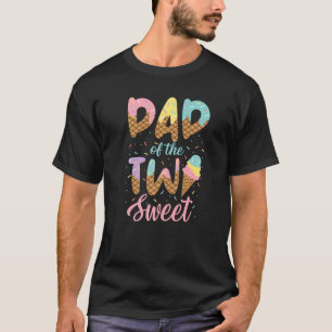 Camiseta Papá De Los Dos Dulces Crema De Hielo Chica De Cum