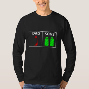 Camiseta Papá de los dos hijos gracioso Gif del Día del Pad