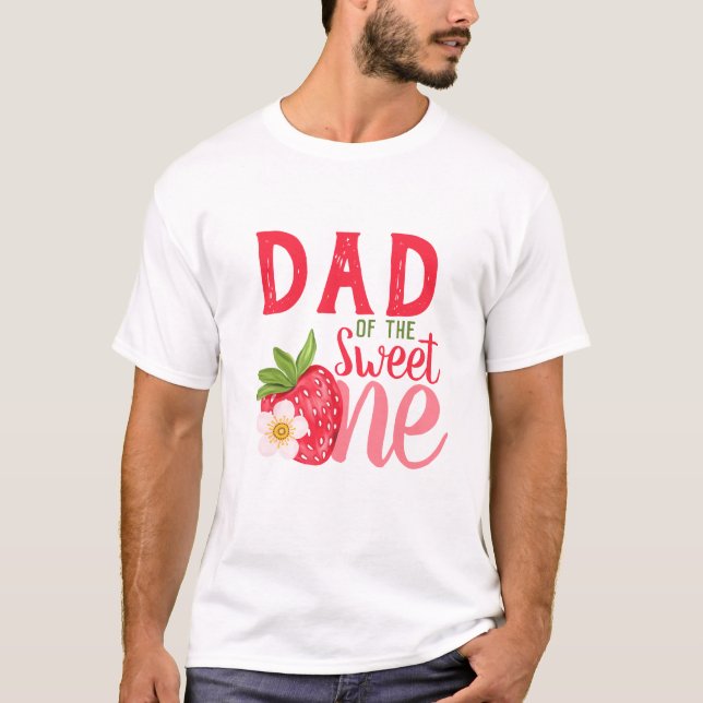 Camiseta Papá de los dulces un Fiesta de primer cumpleaños  (Anverso)