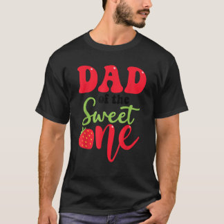 Camiseta Papá de los dulces Un primer nacimiento de fresa