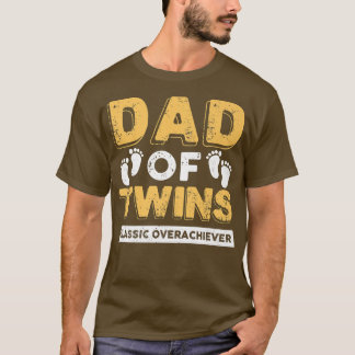 Camiseta Papá De Los Gemelos Clásico Sobreviviente Doble De