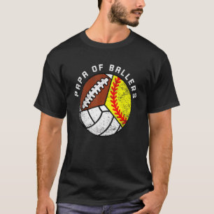 Camiseta Papa de los jugadores de baloncesto Sóftbol Volei