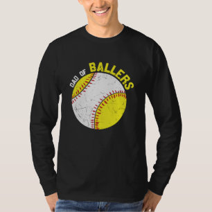 Camiseta Papá de los jugadores diseño de familia de béisb