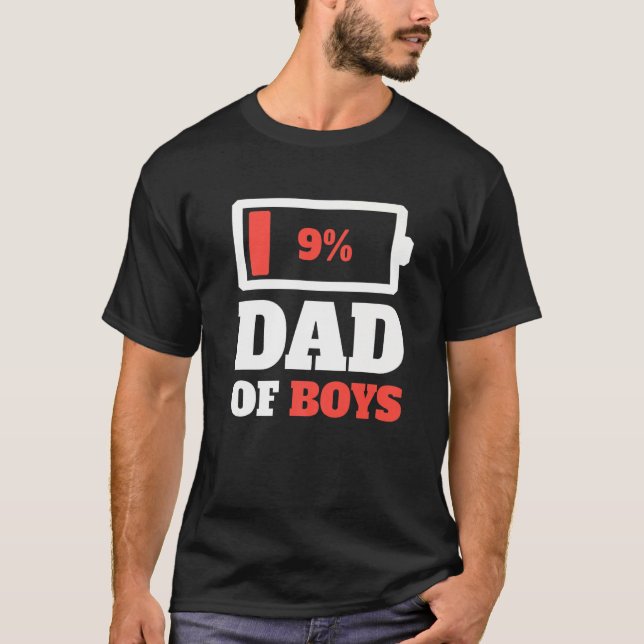 Camiseta Papá De Los Niños Cansados Padre Baja Energía De B (Anverso)