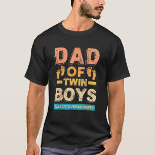 Camiseta Papá De Los Niños Gemelos Clásicos Sobrevivientes