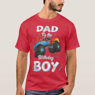 Camiseta Papá De Los Niños Monstruos De Cumpleaños Truck Bd