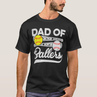 Camiseta Papá De Los Padres Día Del Béisbol Papá C