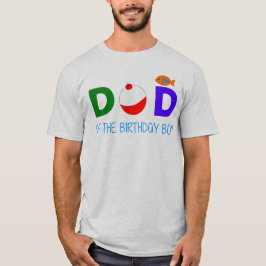 Camiseta Papá de los pescados del muchacho del cumpleaños