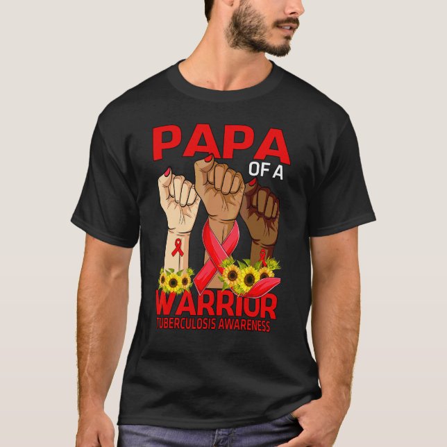 Camiseta Papa De Mano De Un Guerrero De Concienciación Sobr (Anverso)
