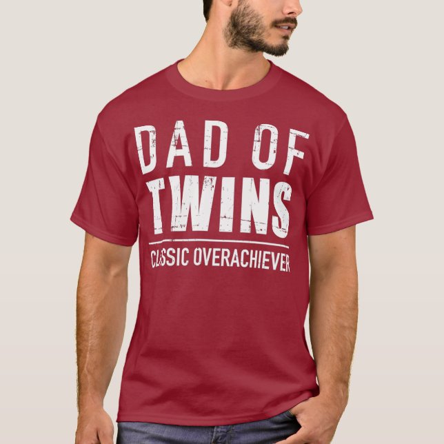 Camiseta Papá de mellizos clásico triunfador (Anverso)