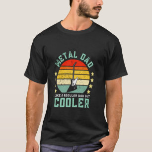 Camiseta Papá de Metal Vintage Retro Rock Guitarra Heavy Me