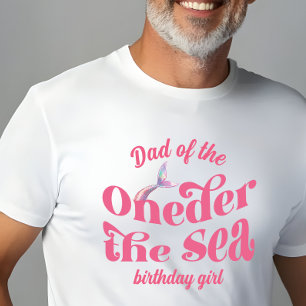 Camiseta Papá de Oneder La Sirena del Mar cumpleañera