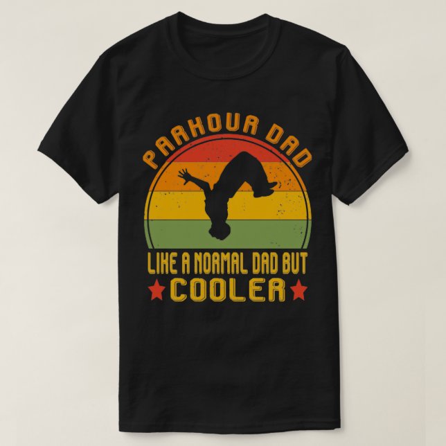 Camiseta papá de parkour como papá normal pero genial graci (Diseño del anverso)