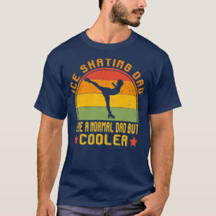 Camiseta papá de patinaje sobre hielo como un padre normal