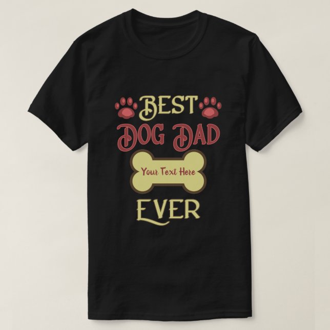 Camiseta papá de perro personalizado - regalo del día del p (Diseño del anverso)