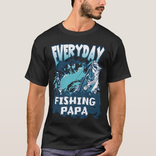 Camiseta Papa de pesca cotidiana (Anverso)