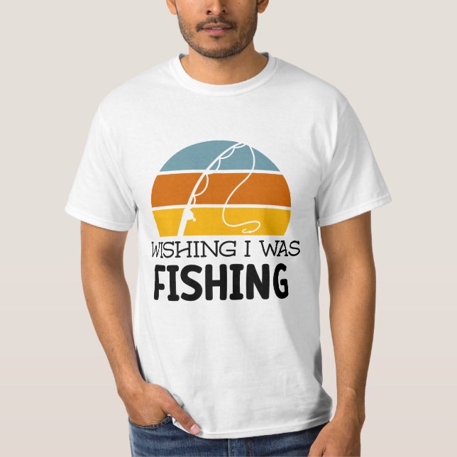 Camiseta PAPÁ DE PESCA | DESEARÍA ESTAR PESCANDO | Día del  (Anverso)