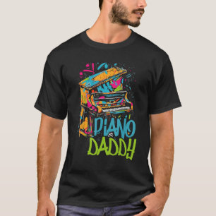 Camiseta Papá de piano hombre de piano pianista teclista mú