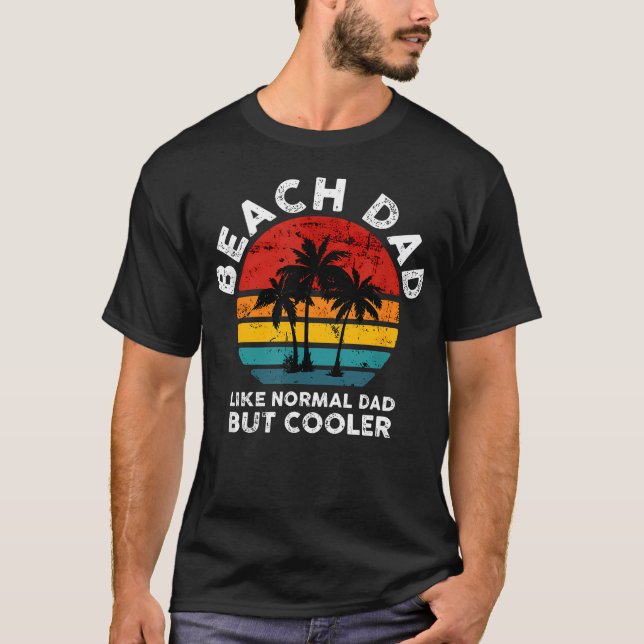 Camiseta Papá de playa como papá normal pero más cool diver (Anverso)