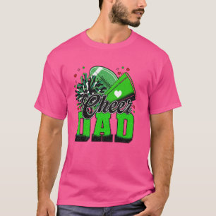 Camiseta Papá de porristas de fútbol verde para mujeres hom