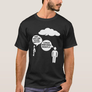 Camiseta Papá, ¿De qué están hechas las nubes? - Programado
