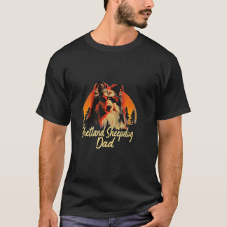 Camiseta Papá de Shetland Sheepdog Vintage