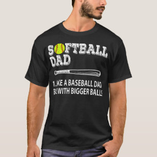 Camiseta Papá de Sóftbol Como Un Béisbol Pero Con Bolas Más